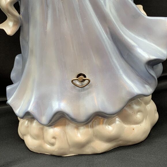 Angel Musical Figurine Bless Us Lord Religious Decor Christmas Ceramic Heavy - Picture 5 of 7